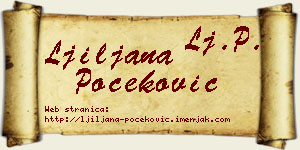 Ljiljana Počeković vizit kartica